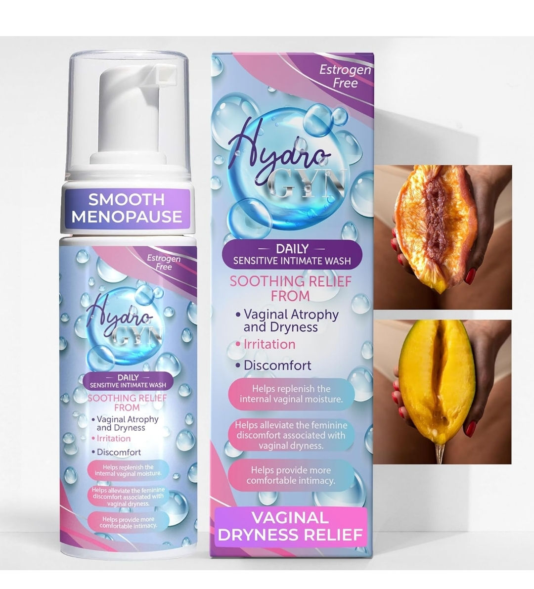 Terramed Just Think Comfort Feminine Wash, Unscented Feminine Cleanser for pH
