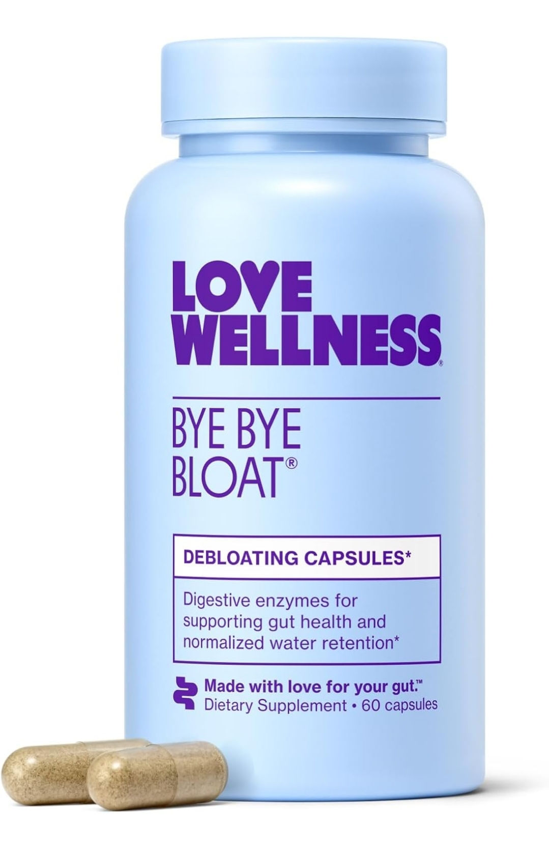 Love Wellness Bye Bye Bloat, Digestive Enzymes | Bloating Relief for Women 