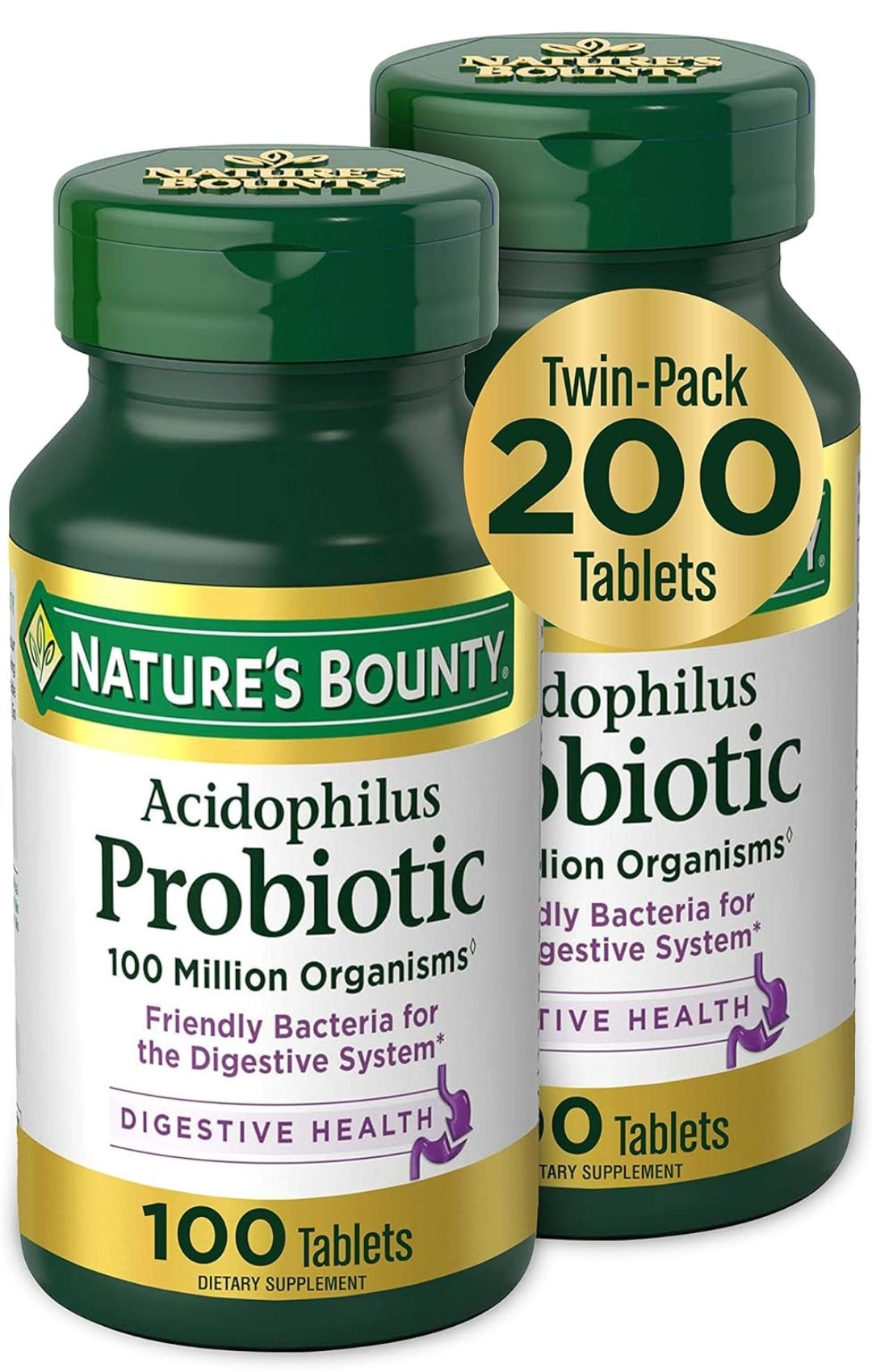 Nature's Bounty Acidophilus Probiotic, Daily Probiotic Supplement