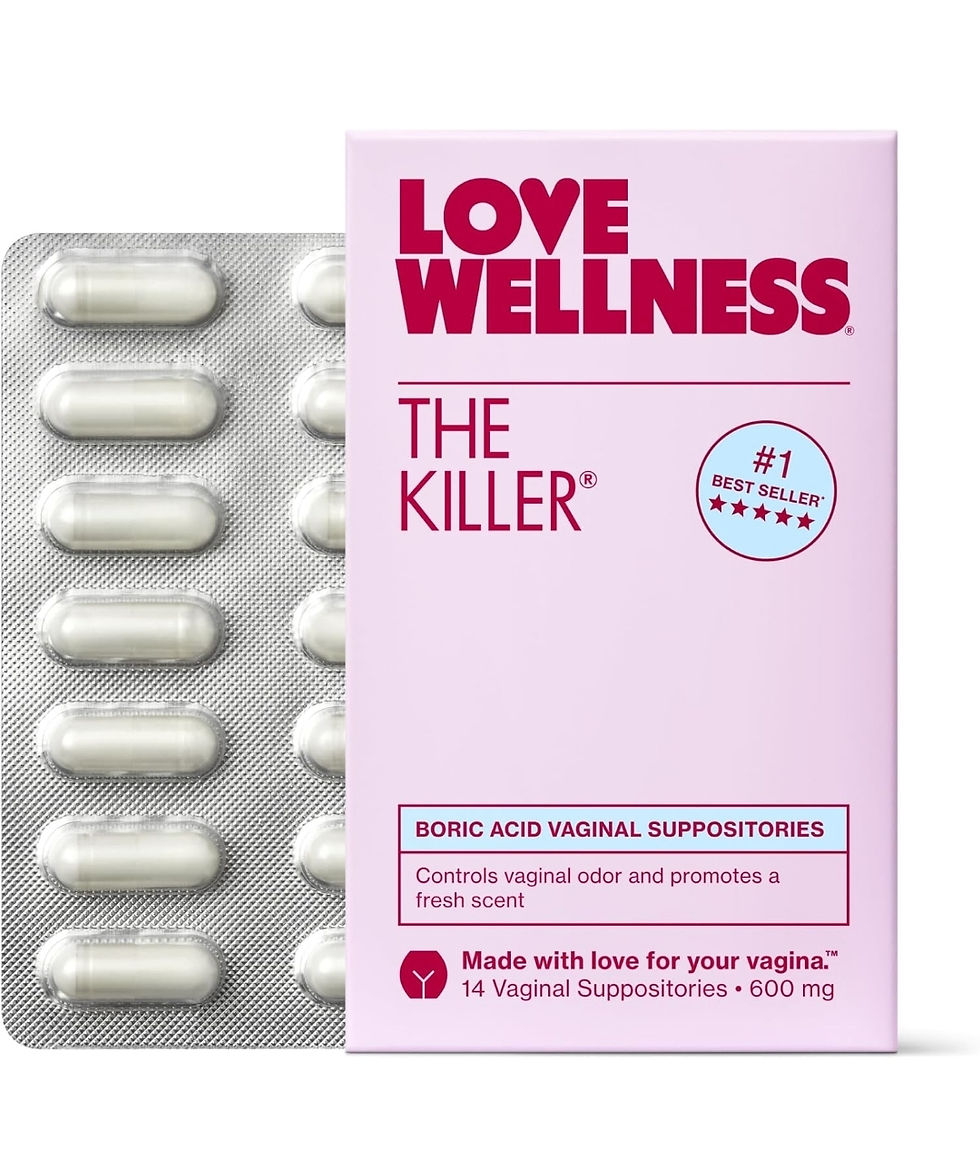 Love Wellness Boric Acid Suppositories for Women, The Killer Vaginal Suppository