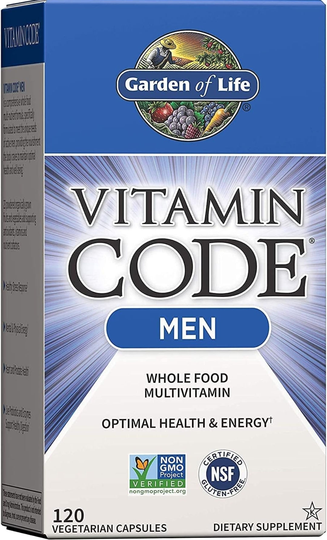 Garden of Life Vitamin Code Whole Food Multivitamin for Men, Fruit & Veggie