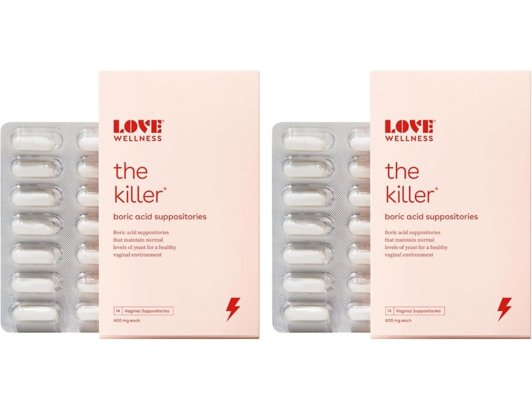 Love Wellness Boric Acid Suppositories for Women, The Killer | Vaginal Supposito