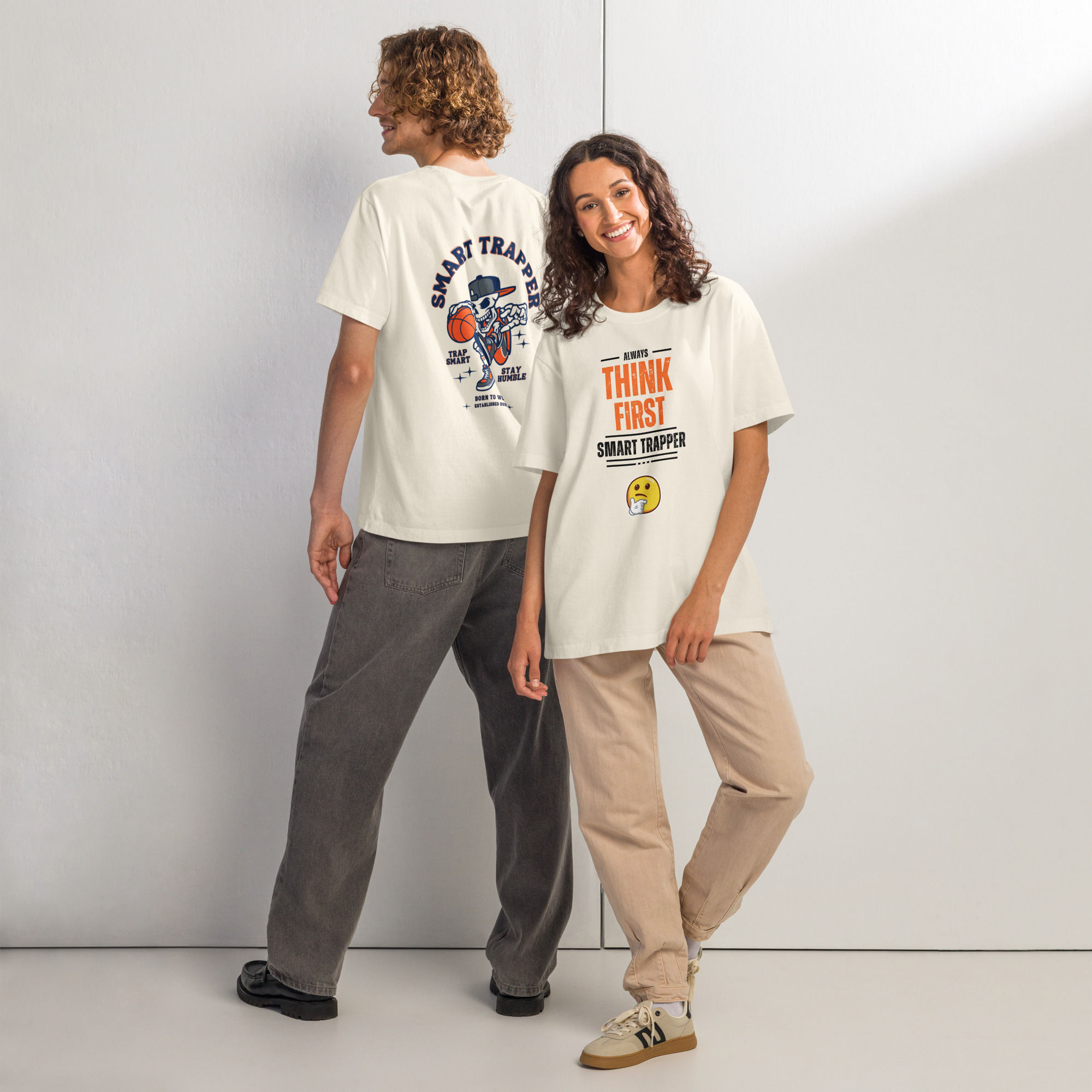 Smart Trapper Think First Unisex oversized t-shirt