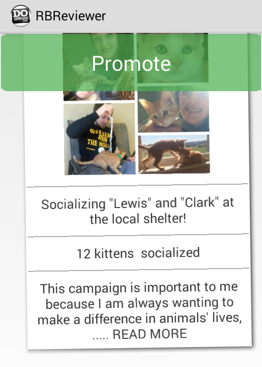 Up Swipe to "Promote"