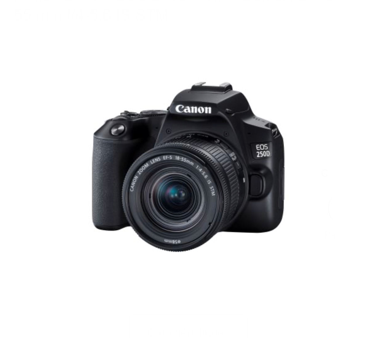 מצלמה דיגיטלית Canon EOS 250D DSLR עם עדשת 18-55mm בצבע שחור