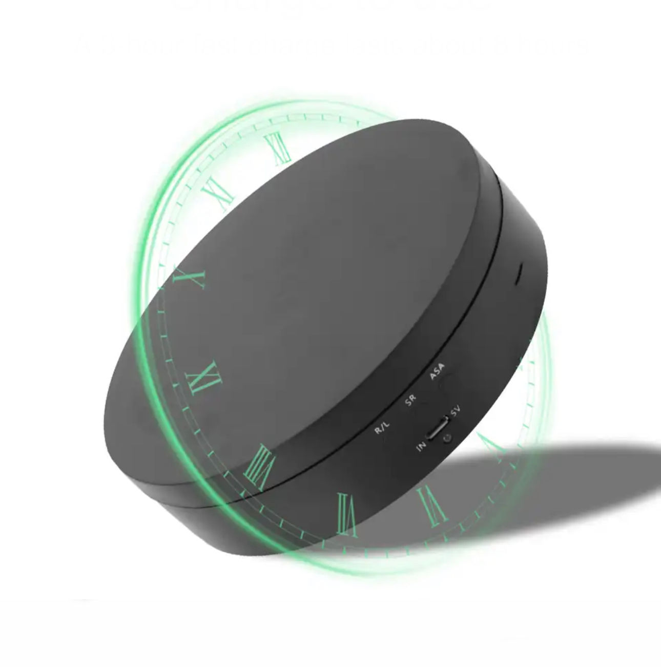 סטנד עגול מסתובב לצילום כותר 13,8 ס״מ בצבע שחור