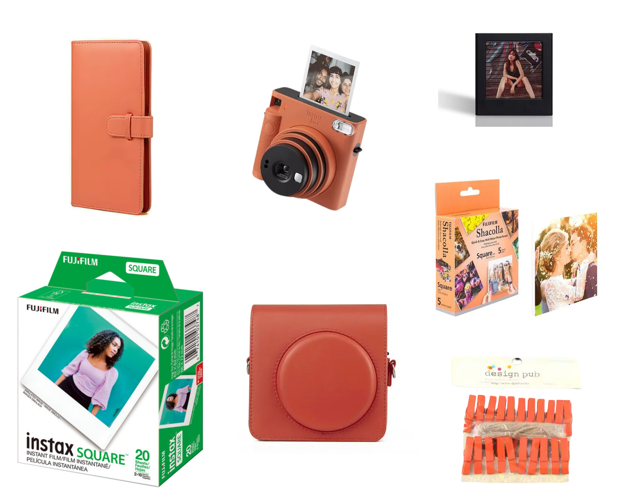 מארז Fujifilm Instax Square SQ1 בצבע כתום