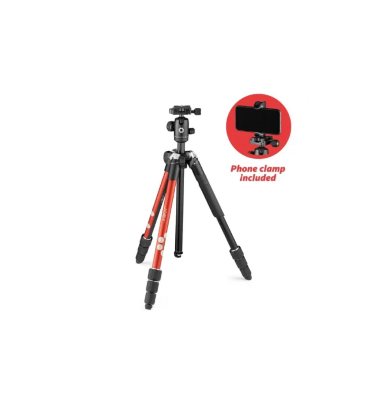 חצובה לסמארטפון Joby RangePod™ Smart בצבע אדום