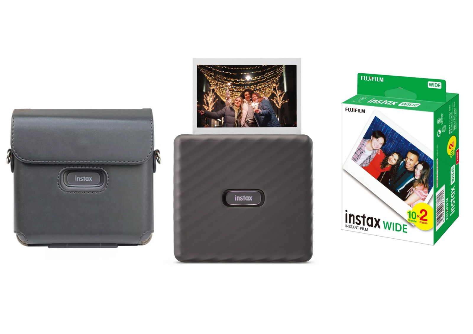 ערכת Fujifilm Instax WIDE Link בצבע אפור כהה