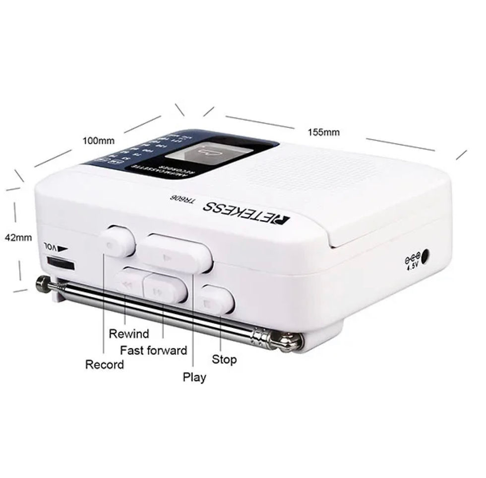 תמונה ממוזערת: רדיו קלטת עם רשמקול נייד