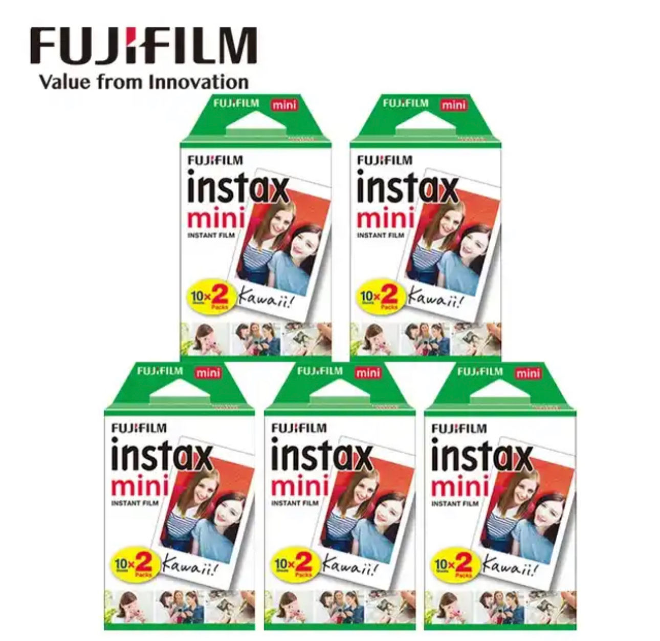 Fujifilm Instax Mini מארז 100 סרטי צילום למצלמות או מדפסות