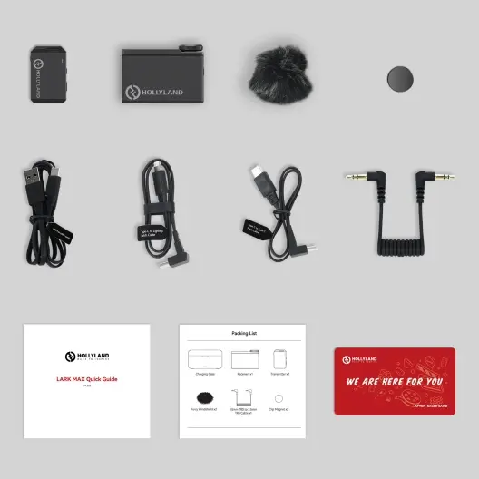 תמונה ממוזערת: מערכת מיקרופון אלחוטית מקליטה HOLLYLAND LARK MAX SOLO