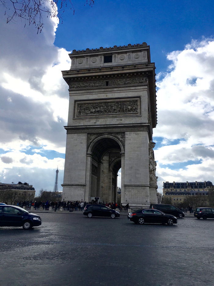Arc de Triomphe at Place de l'Étoile at the top of the Champs-Élysées