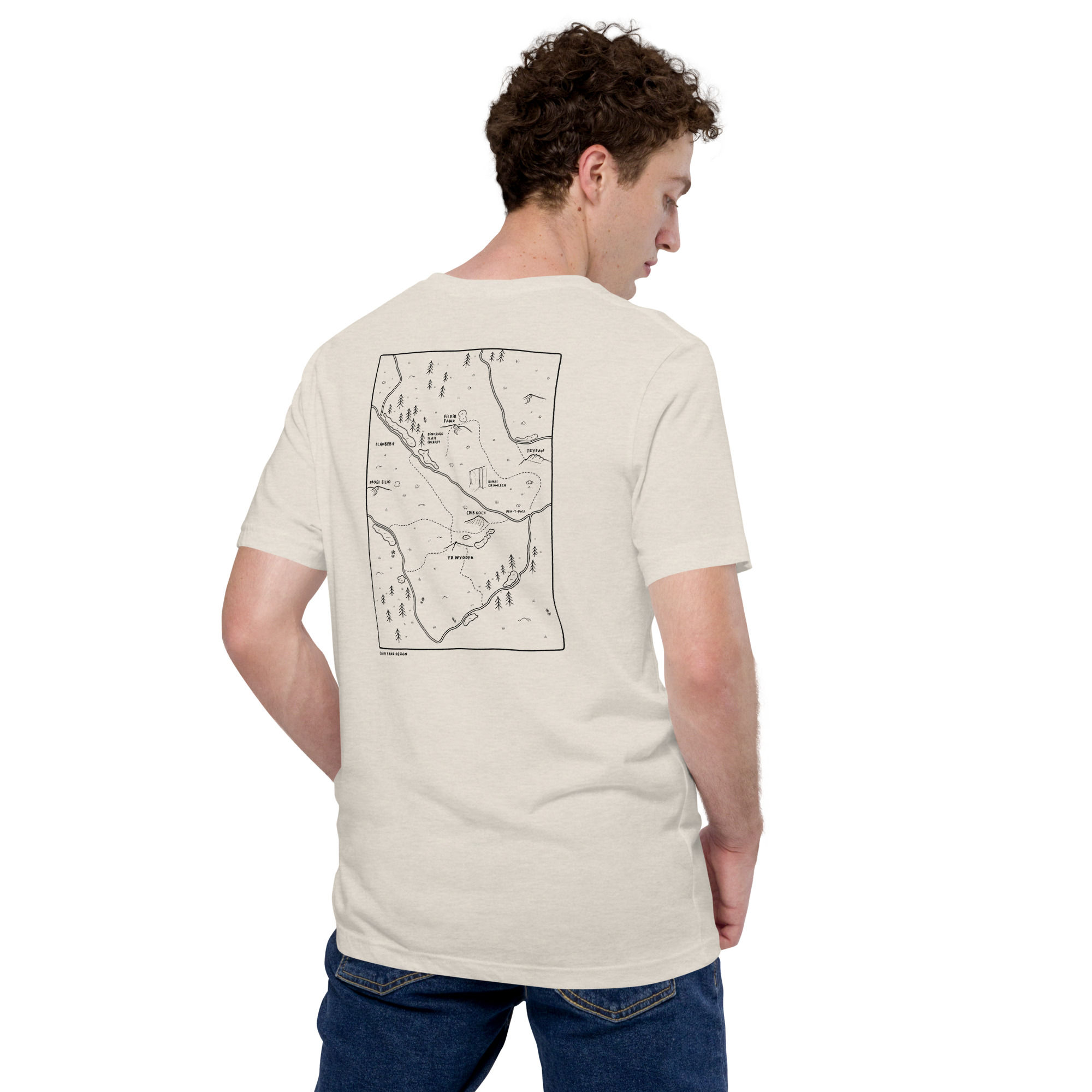 North Wales Illustrated Map - Unisex t-shirt
