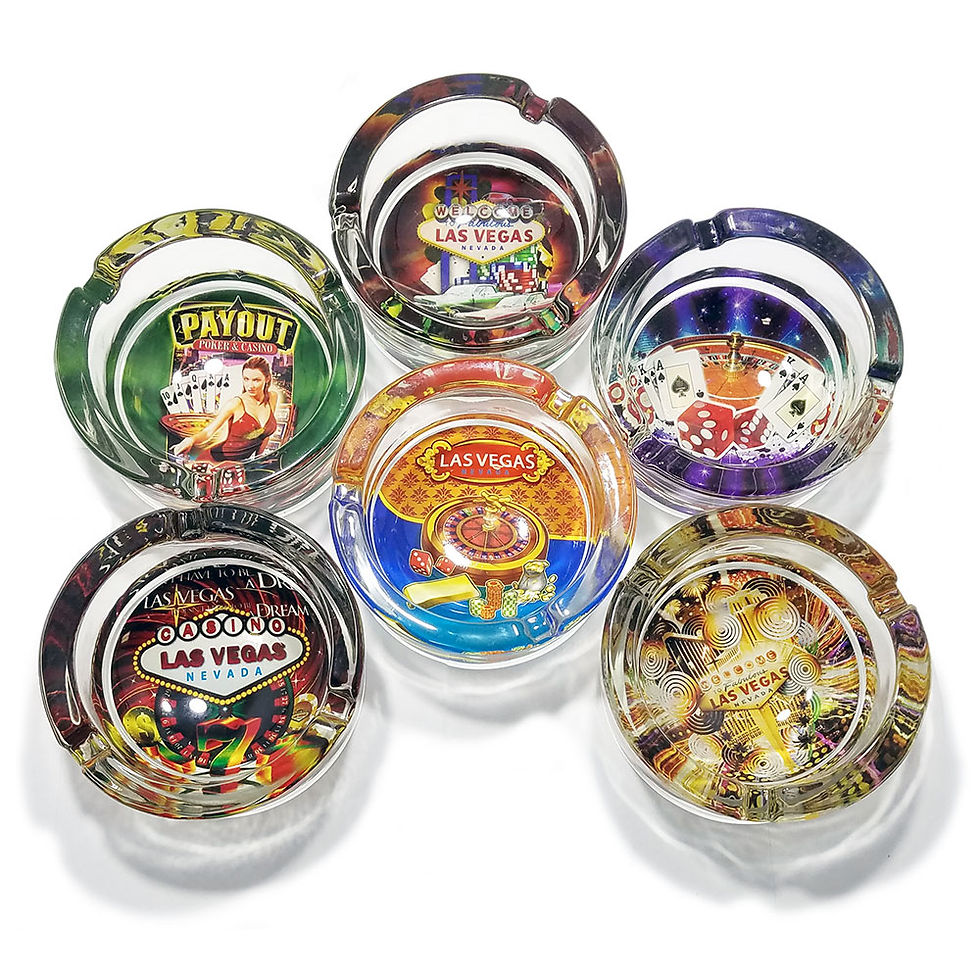 "Las Vegas" Glass Ashtrays