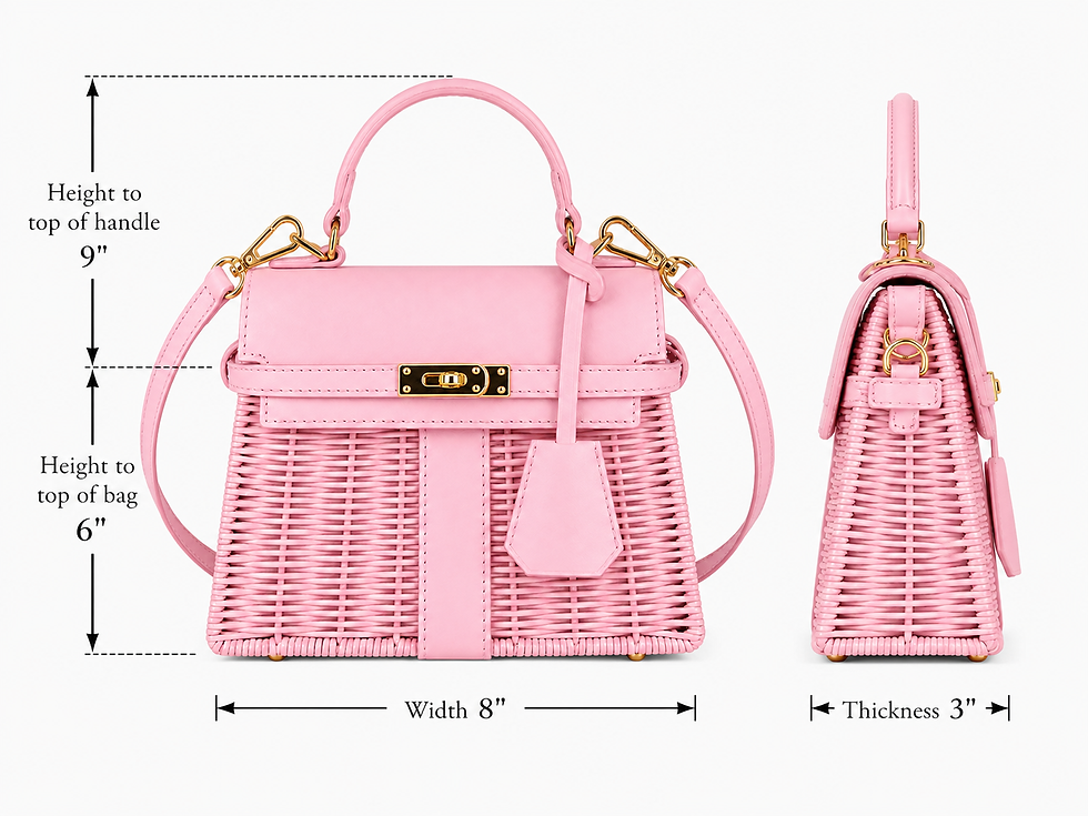 Thumbnail: Lisi Lerch Celine Wicker Handbag in Pink