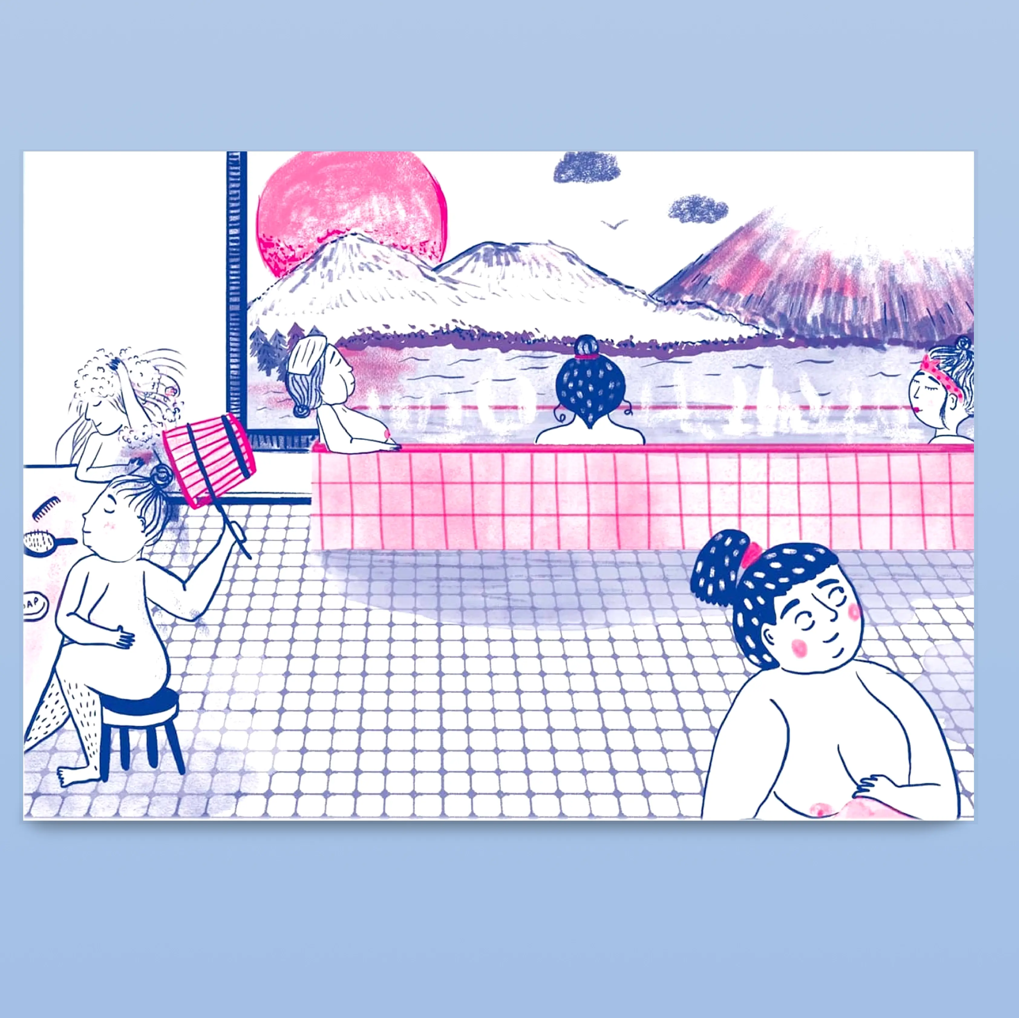 Sentou Ladies Risograph