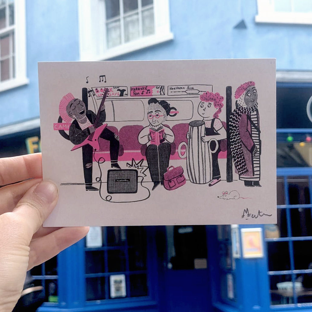 Northern Line Risograph Print