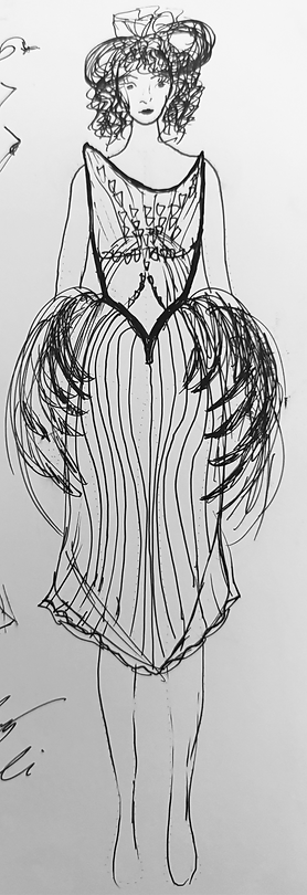 Fashion sketch by Sydney Segedi 2025