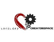 Loveland CreatorSpace logo: heart, gears