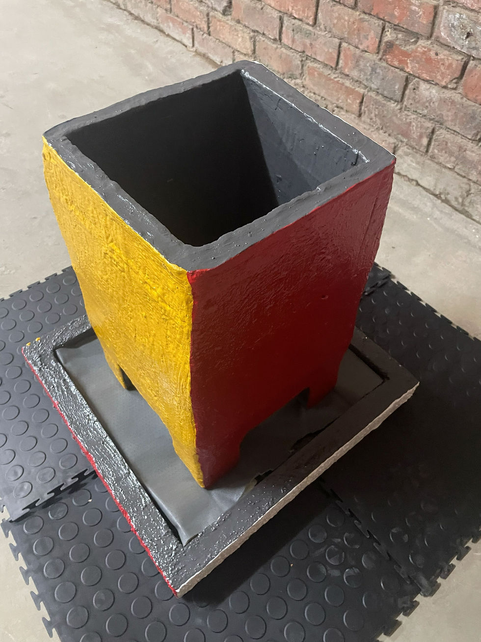 Thumbnail: Square Range v3 - Multi-Coloured Square Plant Pot & Matching Base Combo