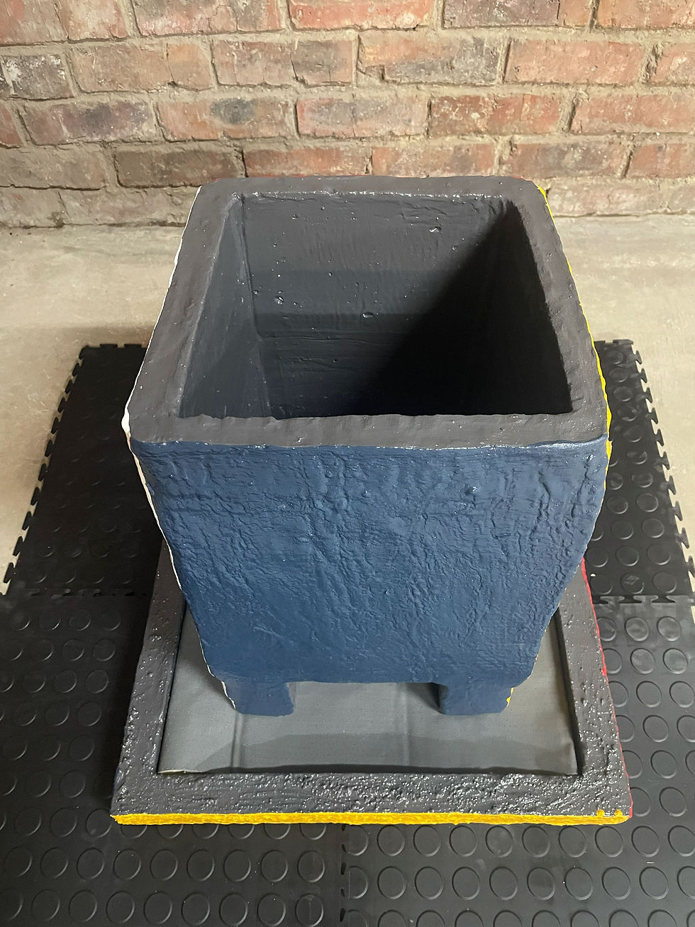 Thumbnail: Square Range v3 - Multi-Coloured Square Plant Pot & Matching Base Combo