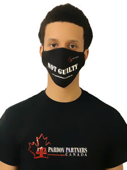 "Not Guilty" Face Mask - Black