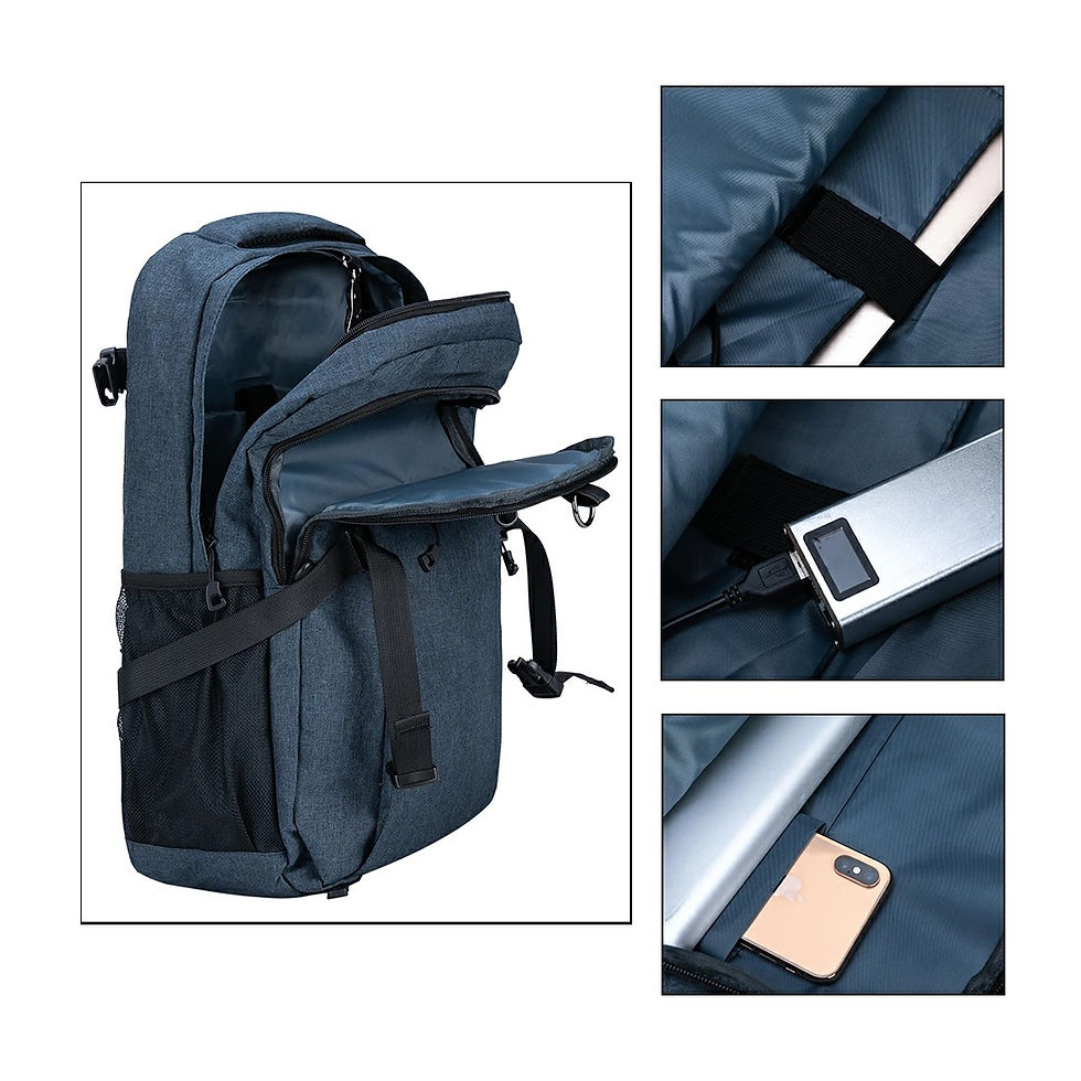 サムネイル： [BPF004]バスケバッグ ボール専用収納付 アウトドア PC バックパック USB 充電付