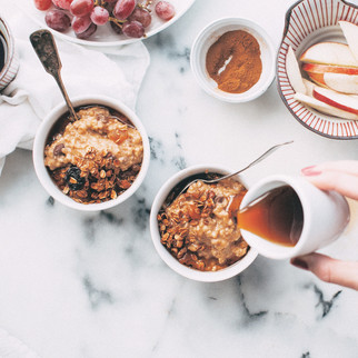 Fruits and Oatmeal Breakfast