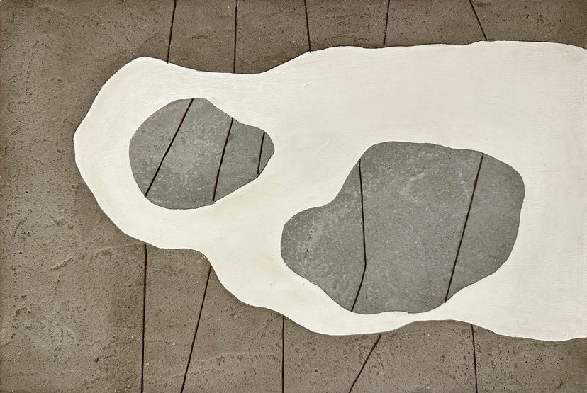 Cement no30 1995 Cement on panel 30x45cm