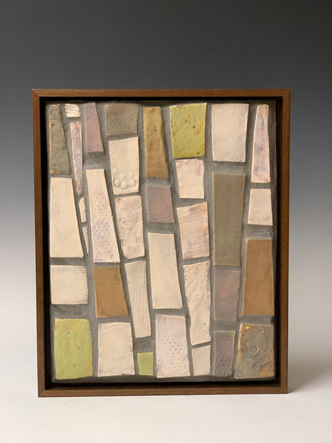 Stylized aerial perspective ceramic mosaic panel. ©2020, William Peterson.