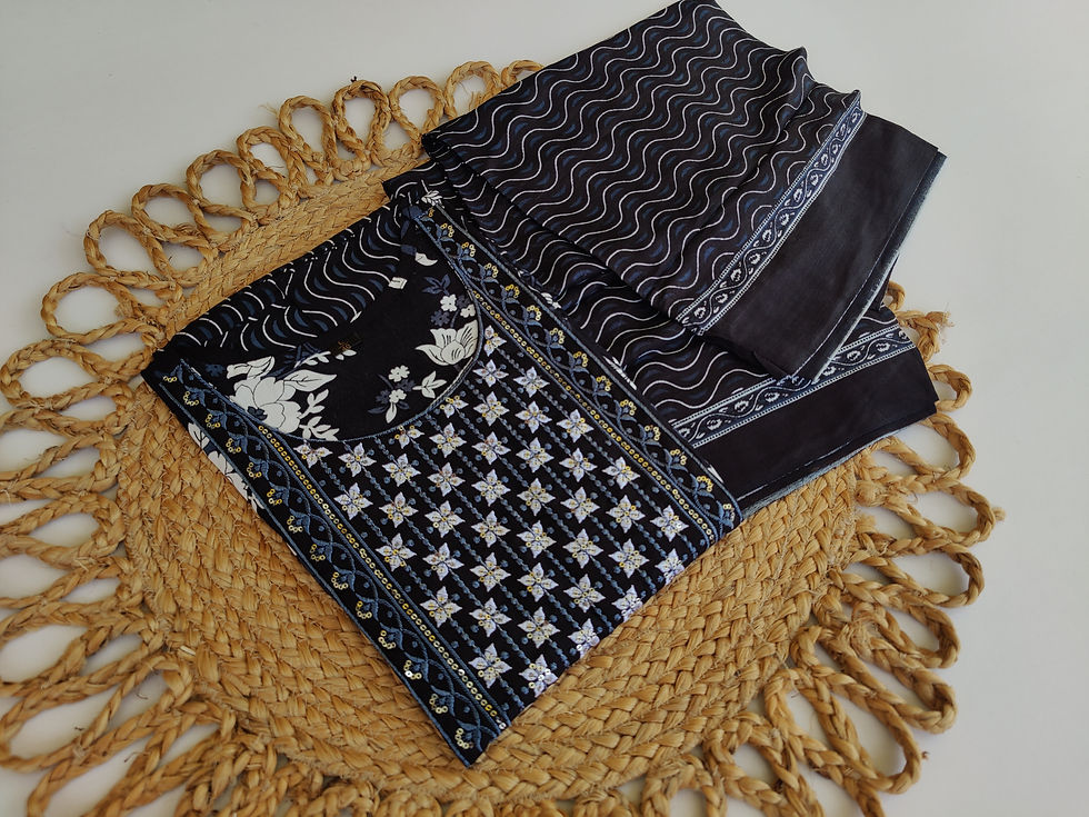 KU1087.Cotton Frock with Dupatta