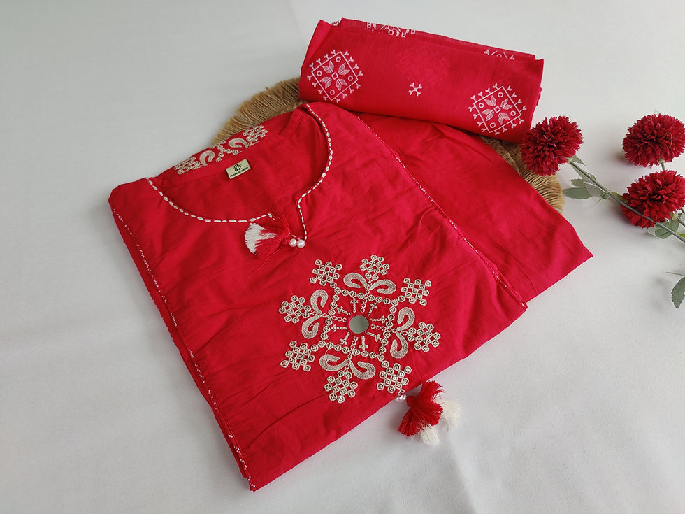 Thumbnail: KU1598.Pure Cotton Kurta set