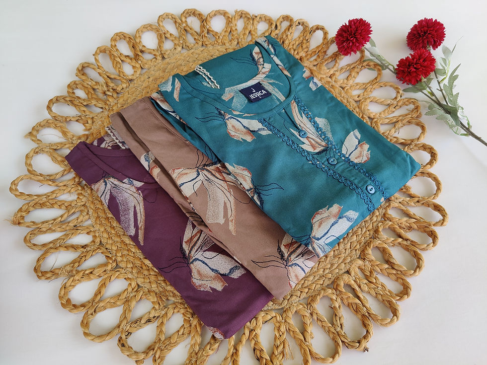 JE0333.Alpine Nighty with Lace Work