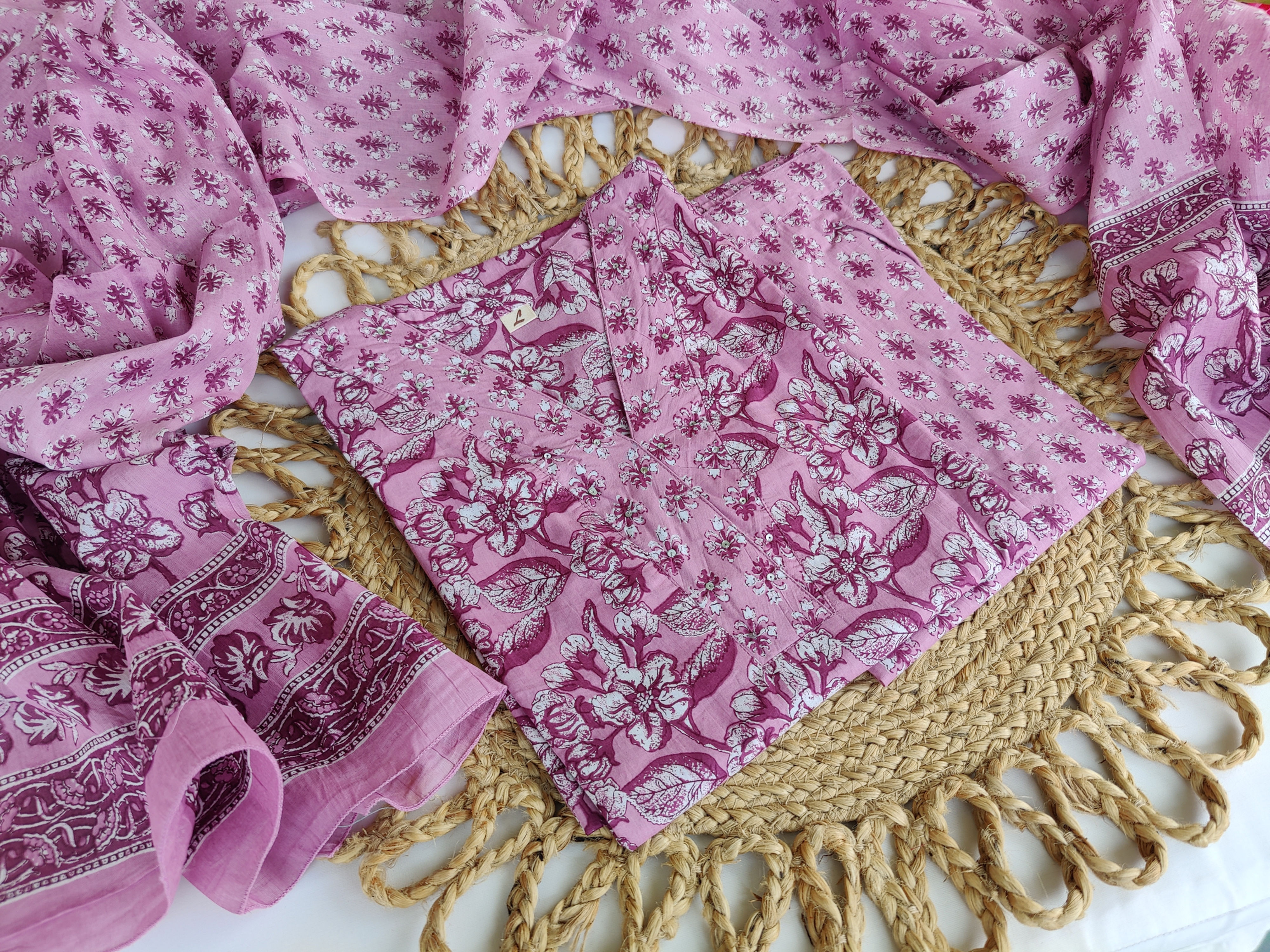 KU891.Pure Jaipur Cotton Kurta set