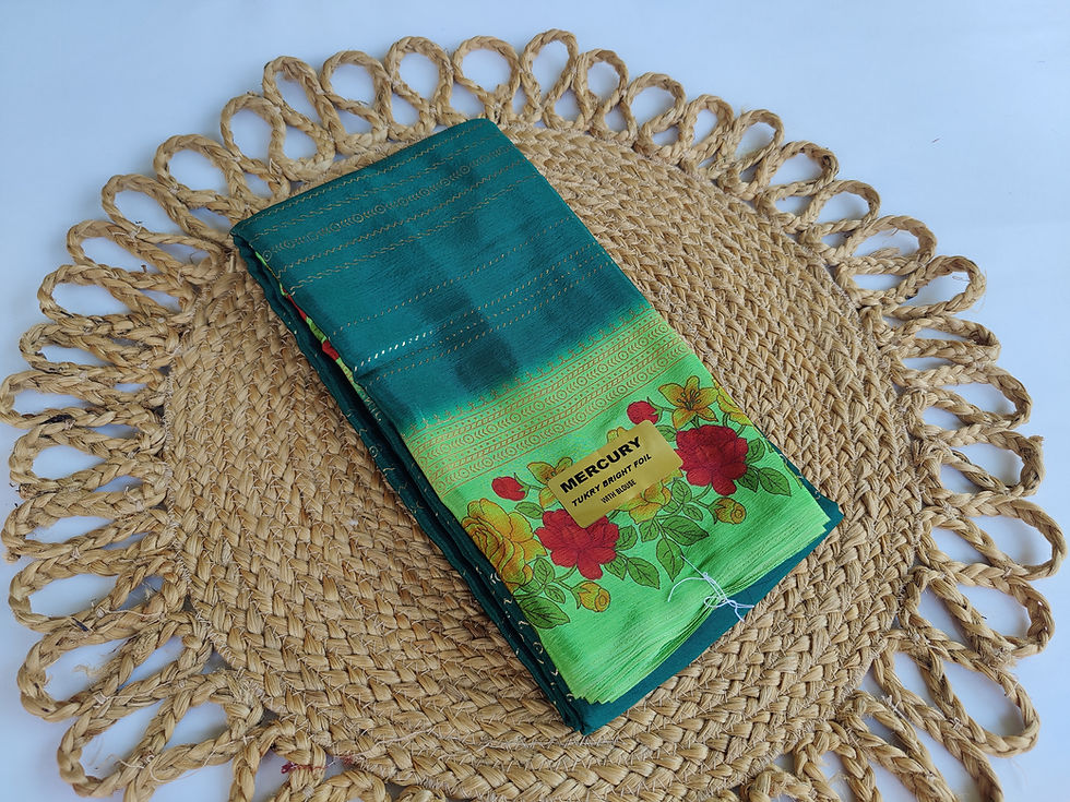 Thumbnail: SR0071.Tukry Soft Silk Saree with Foil Work