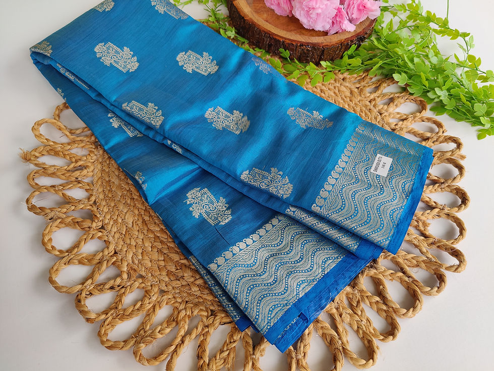 Thumbnail: SR0077. Tussar silk saree with Zari border