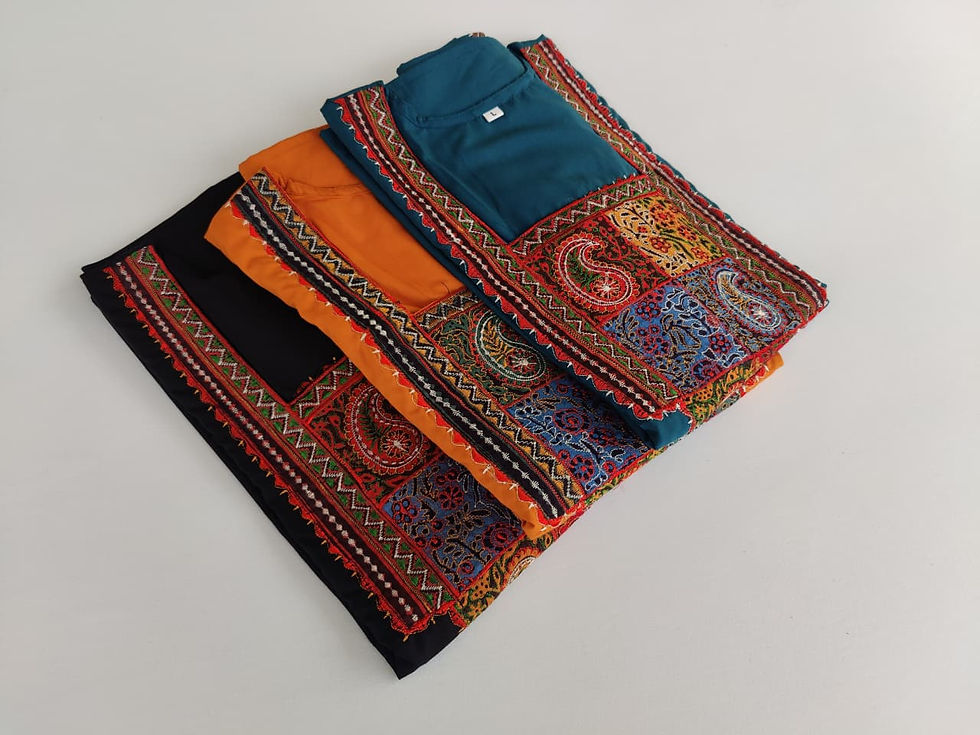 JE0338.Rayon nighty with Kashmiri work