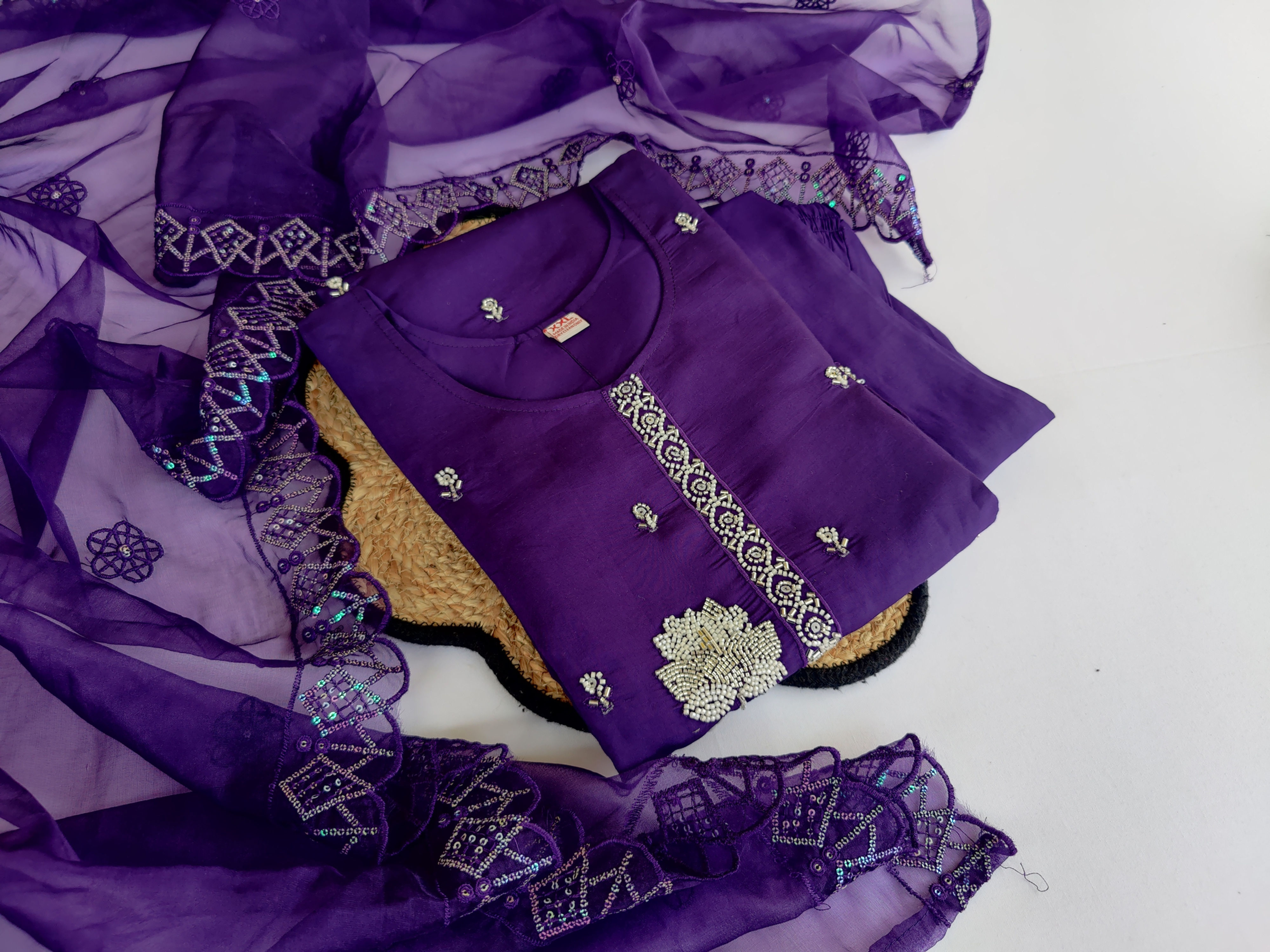 KU1328.Pure Mul Chanderi Kurti set