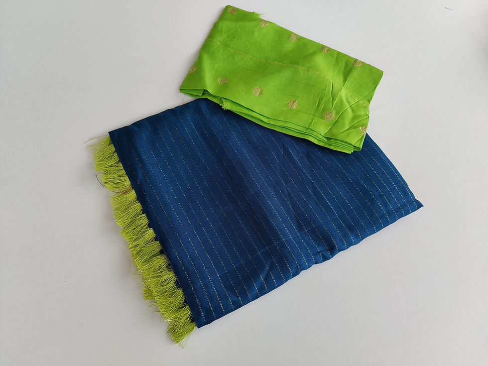 Thumbnail: SR051.Semi Dola Silk Saree with Tassel