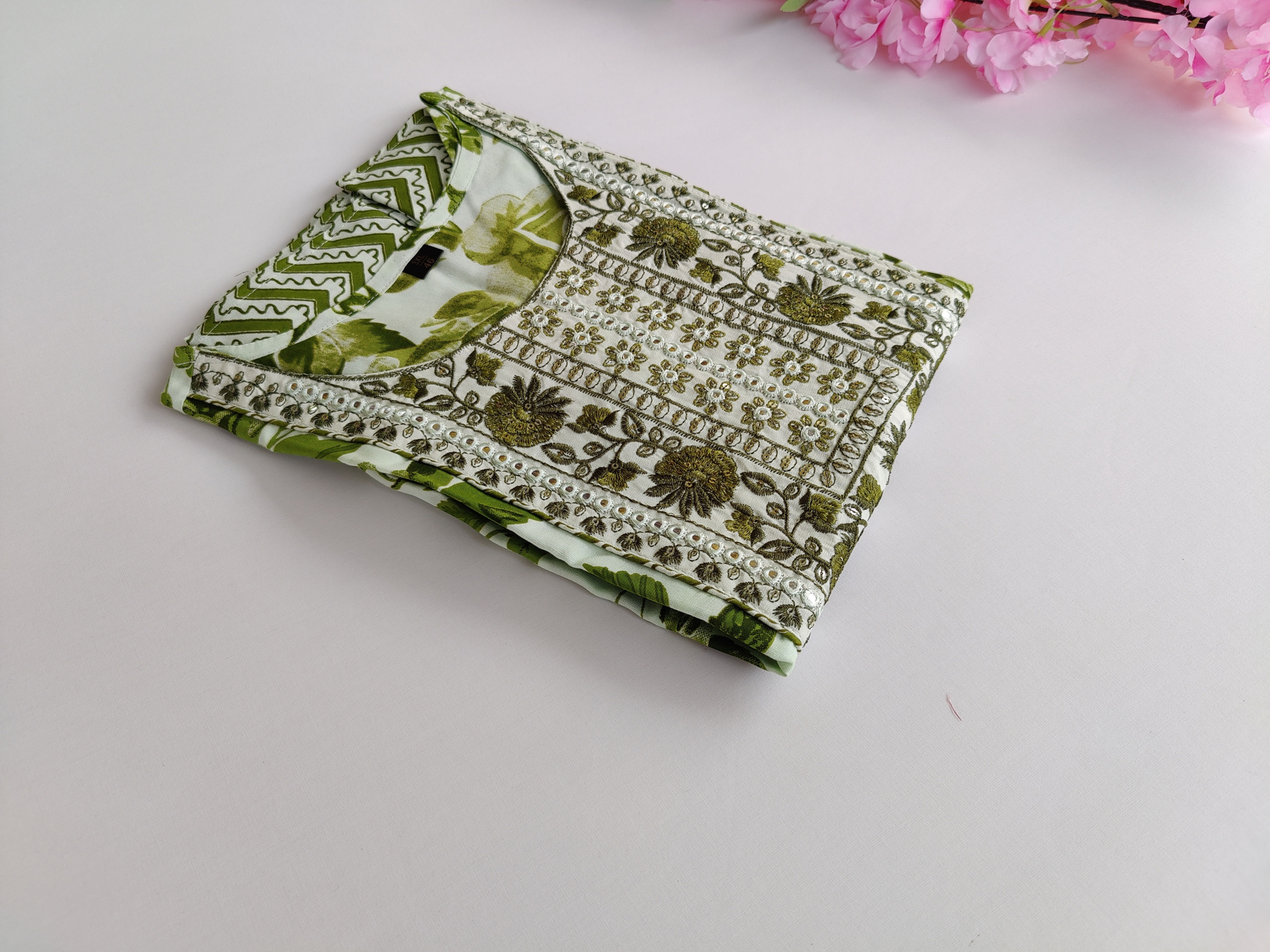 KU629.Rayon Cotton Full Frock