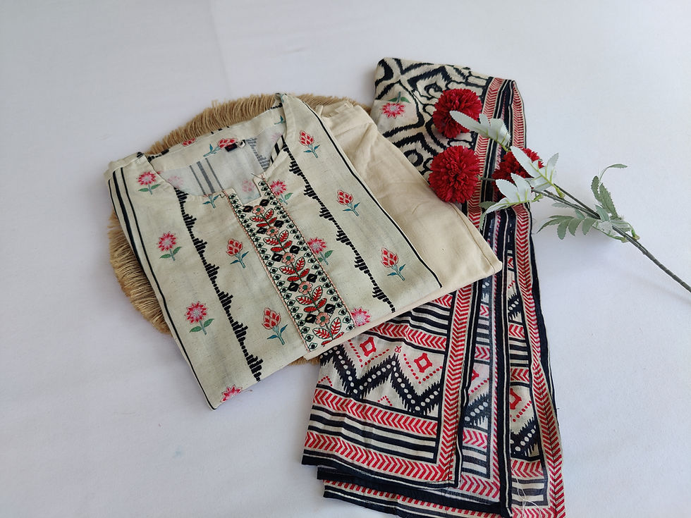 Thumbnail: KU1549.Khadi Cotton Kurta set