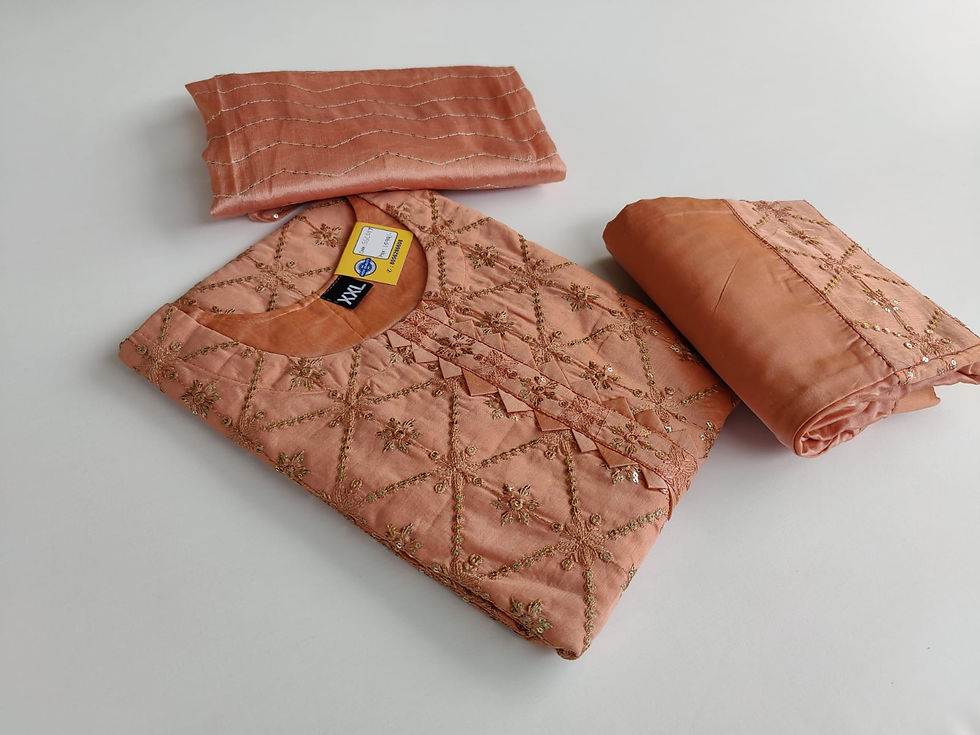 KU404.Soft Chanderi Silk with overall sequence work