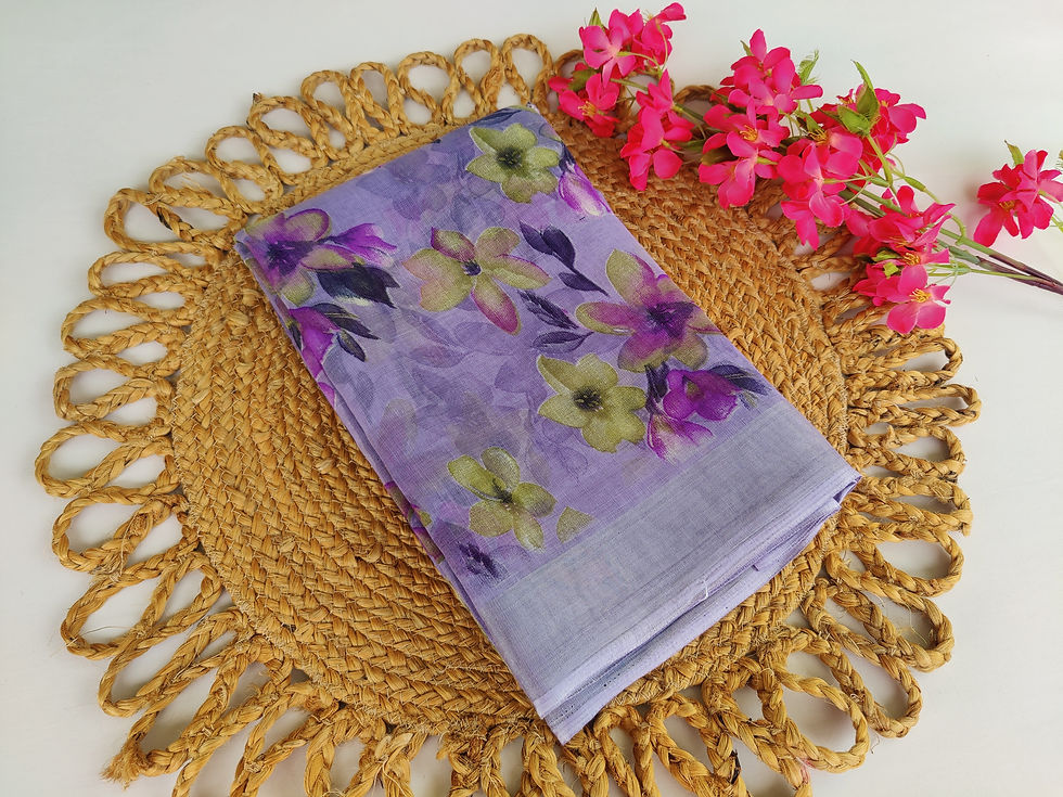 Thumbnail: SR0072.Soft Linen Cotton with Floral Print
