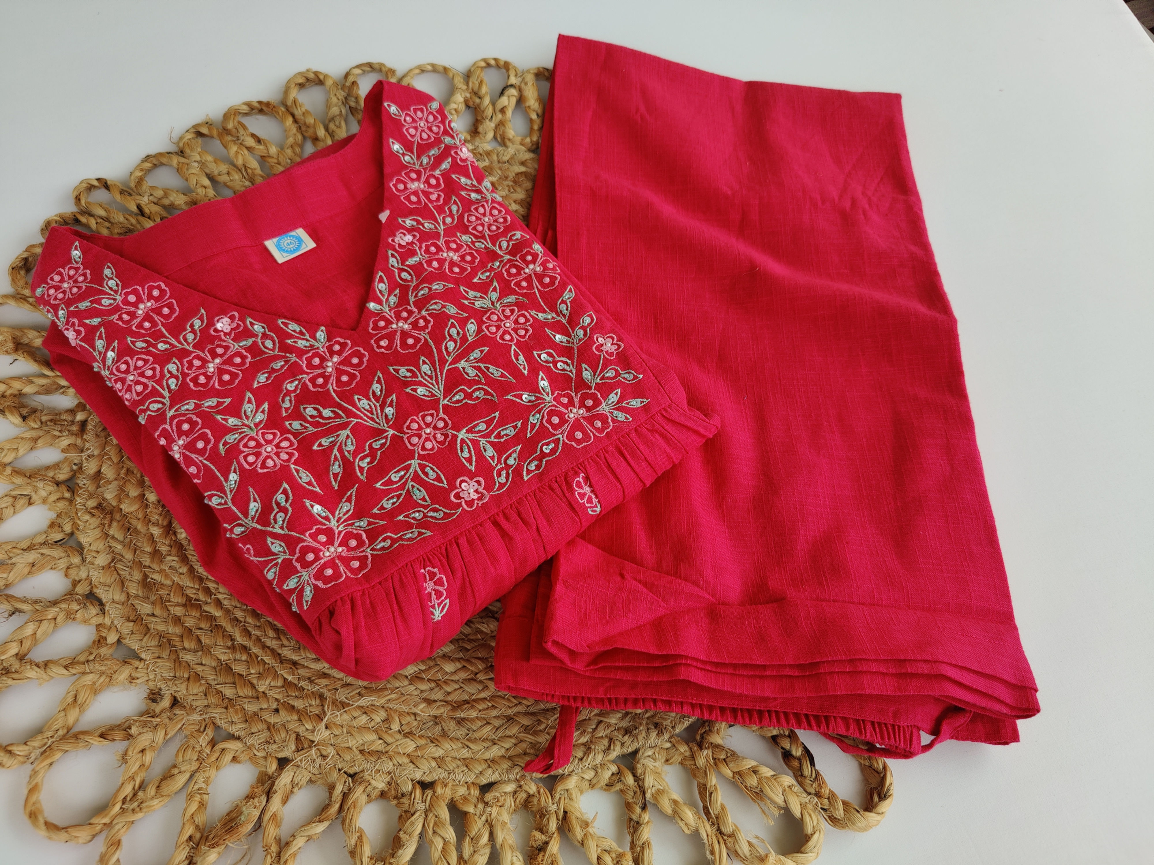 KU999.Pure cotton kurta set