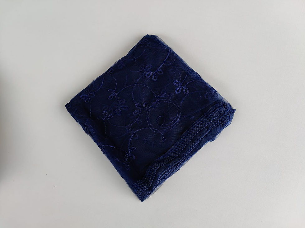 Thumbnail: DU0018.Embroidery Neted with Lase Work