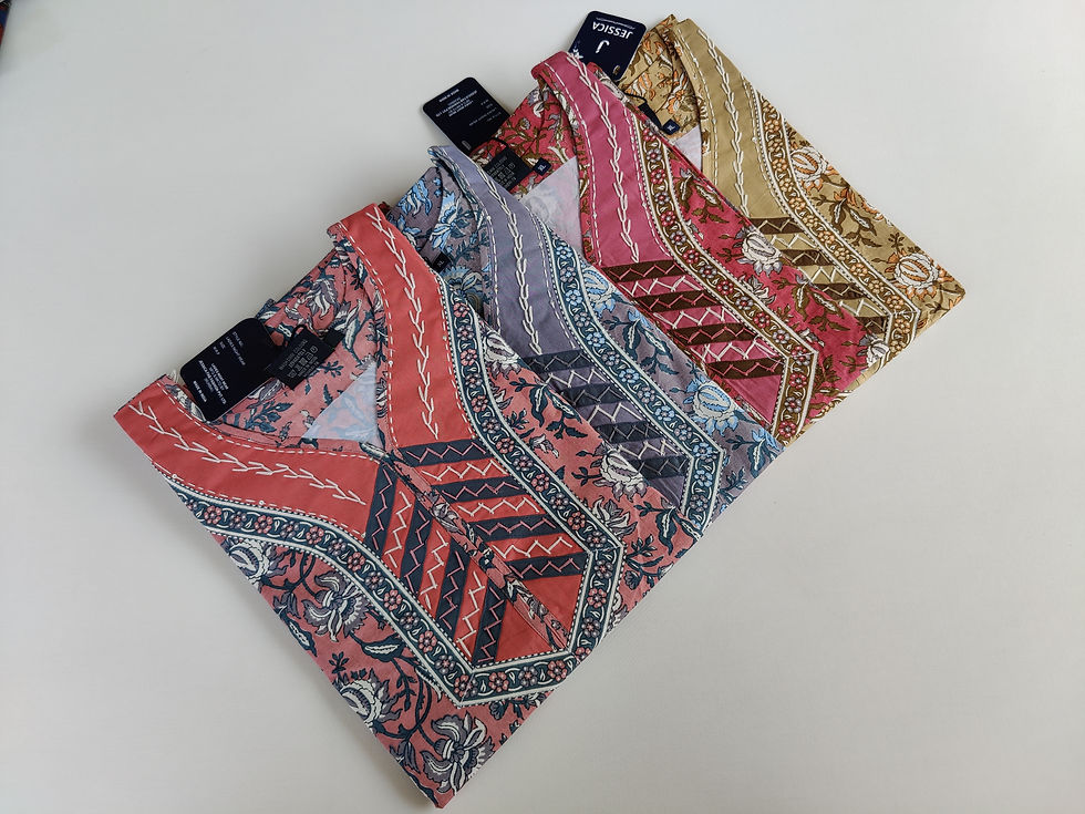 JE0091.Pure Cotton Nighty with Kantha Work