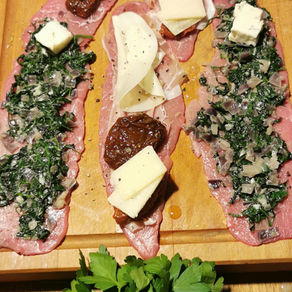 Zweierlei Involtini mit getrüffelten Reginelle