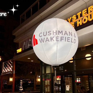 Custom Logos for balloon lights like Cushman & Wakefield