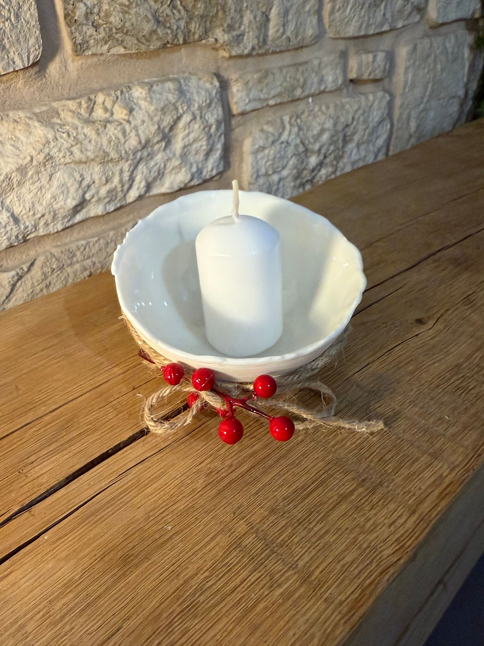Miniature : Bougeoir vide poche en porcelaine 